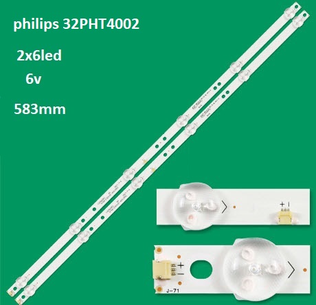 بک لایت مرغوب فلیپس مدل  32PHT4002 شامل 2خط 6Led