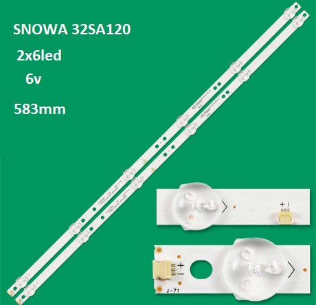 بک لایت مرغوب اسنوا مدل  32SA120 شامل 2خط 6Led